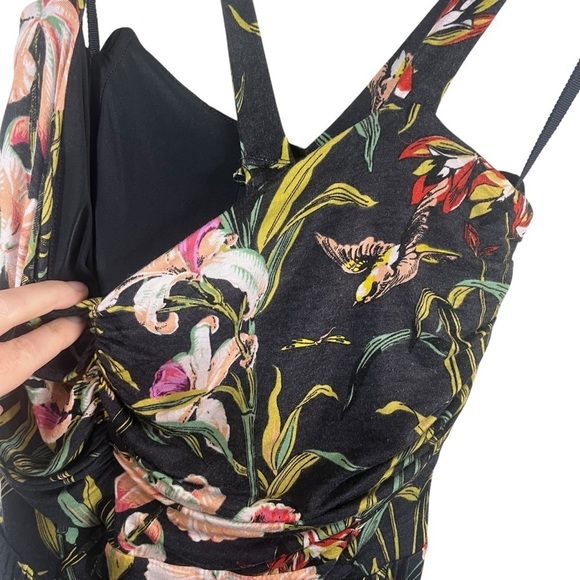 MAEVE x ANTHROPOLOGIE Gabriela Ruffled Faded Tropical Floral Maxi Dress - Picture 11 of 14